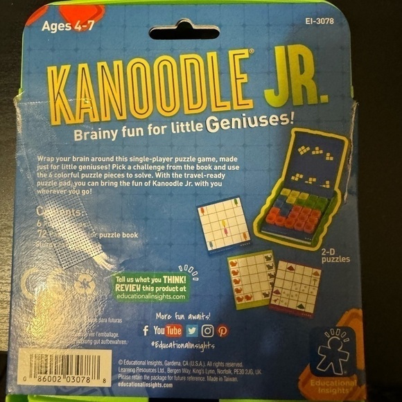 Kanoodle Jr. Brain Boosting Puzzle Game, Brain Teaser Game for Kids Teens - Picture 3 of 3